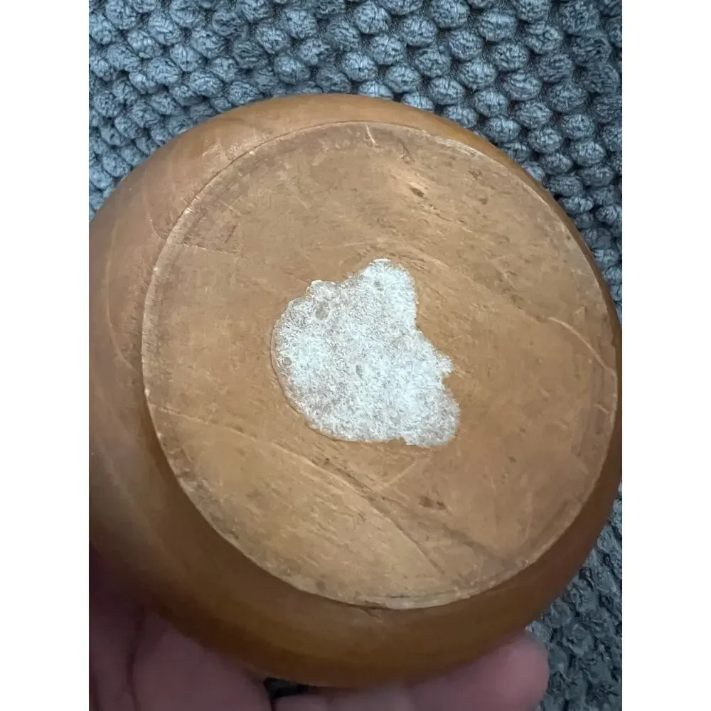 Vintage Inlaid Wooden Trinket Box w/ Ginkgo Leaf Botanical Lid MCM Wood